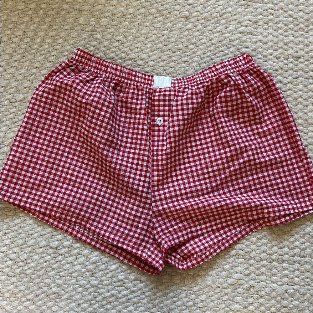 Red and White Checkered Shorts
